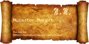 Nyisztor Margit névjegykártya